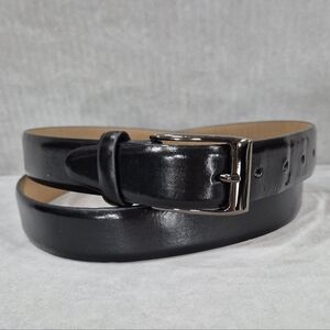 Dockers belt men's 48 black bonded leather smokey square buckle